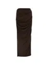 Entire Studios Drape Skirt In Brown