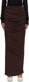 Entire Studios Drape Skirt In Brown