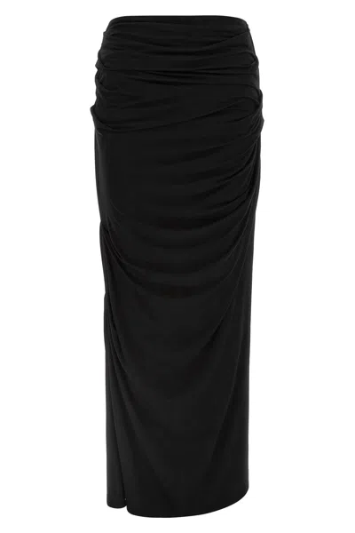 Entire Studios Drape Skirt In Black