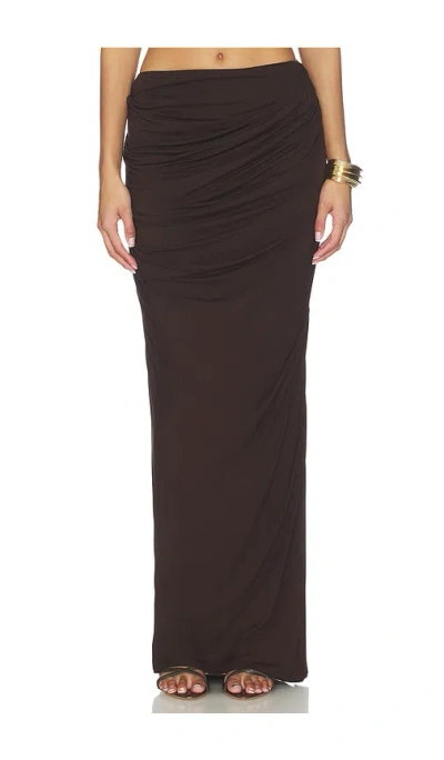 Entire Studios Drape Skirt In Brown