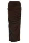 Entire Studios Drape Skirt In Brown
