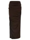 Entire Studios Drape Skirt In Brown