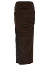 Entire Studios Drape Skirt In Brown