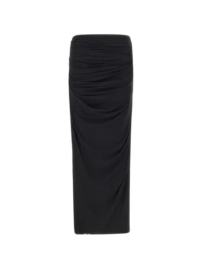 Entire Studios Drape Skirt Woman Black