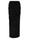 Entire Studios High Waist Drape Detail Maxi Skirt In Black