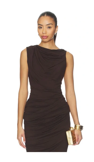 Entire Studios Drape Tank In Brown