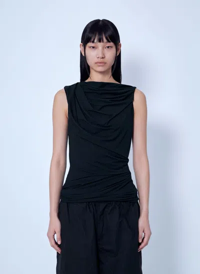 Entire Studios Drape Tank Top In Black