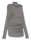 Entire Studios Draped Blouse In Gray