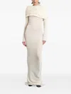 Entire Studios Cavalier Dress In Beige Wool In White