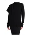 Entire Studios Draped Knit Jumper In Black