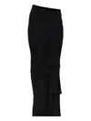 Entire Studios Lumiere Scarf Skirt Soot Clothing In Black