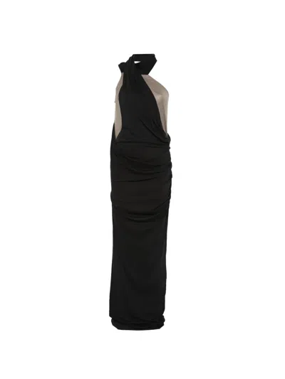 Entire Studios Draped Maxi Dress In Black