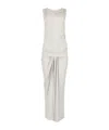 Entire Studios Draped Midi Dress With Soft Flowing Fabric In White