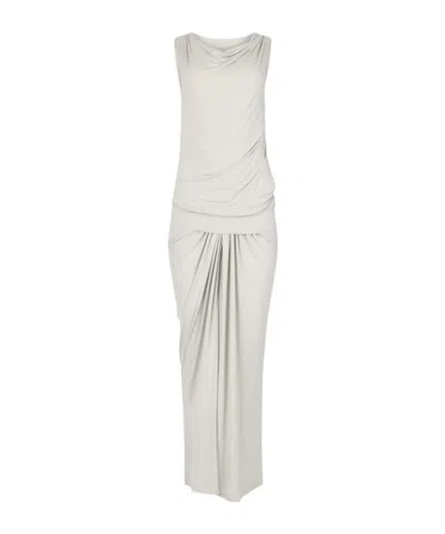 Entire Studios Draped Maxi Dress In White