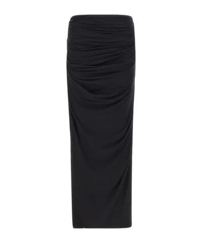 Entire Studios Draped Maxi Skirt In Black
