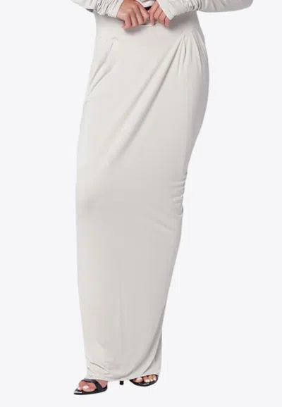 Entire Studios Draped Maxi Skirt In White