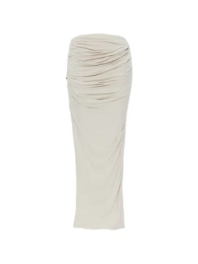 Entire Studios Draped Maxi Skirt In White