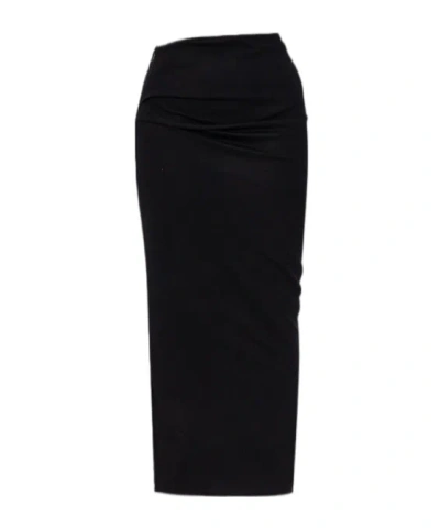Entire Studios Draped Midi Skirt In Black