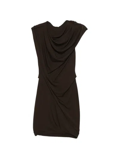 Entire Studios Chic Suit Twist Mini Dress In Brown