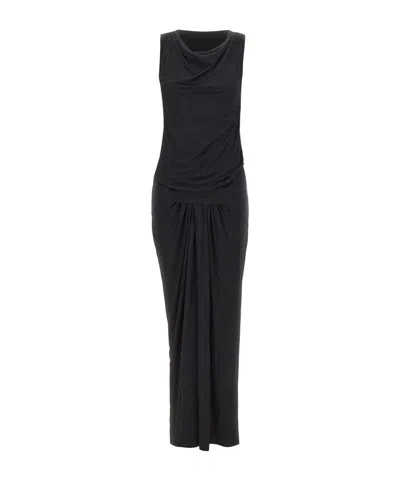 Entire Studios Draped Sleeveless Dress In Orange
