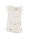 Entire Studios Draped Sleeveless Top In Neutral