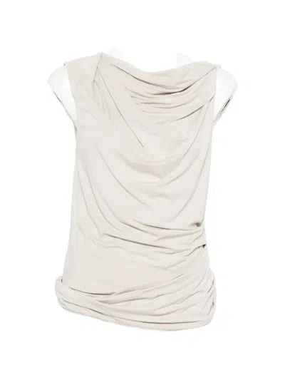 Entire Studios Draped Sleeveless Top In Neutral