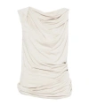 Entire Studios Draped Sleeveless Top In White