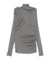 Entire Studios Draped Blouse In Gray