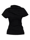 Entire Studios Draped Wool Top In Black