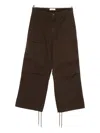 Entire Studios Drawstring Cargo Trousers In Brown