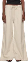 Shop Entire Studios Drawstring Casual Pants In Nude