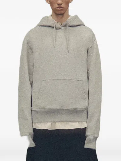 Entire Studios Drawstring Pouch-pocket Hoodie In Gray