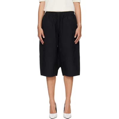Entire Studios Drawstring Shorts With An Elastic Waistband In Black