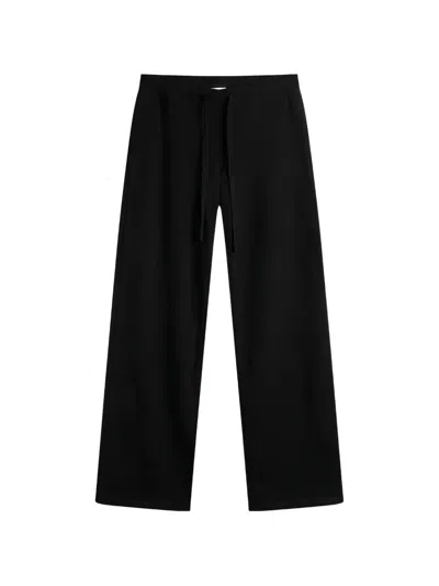 Entire Studios Drawstring Wide-leg Track Pants In Black