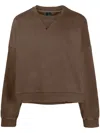 Entire Studios Drop-shoulder Crew-neck Sweatshirt In Brown