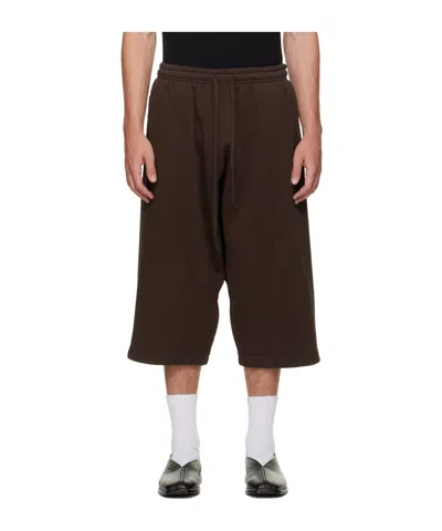 Entire Studios Drop-waist Drawstring Shorts In Brown