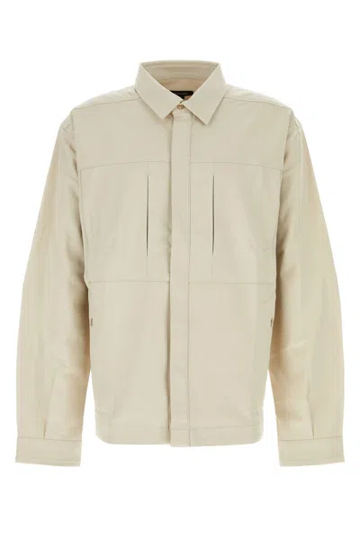 ENTIRE STUDIOS CAMICIA IN OXFORD STRETCH SABBIA UNISEX