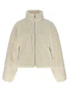 Entire Studios Teddy-effect Fabric Jacket With Ribbed Knit Details In Neutral