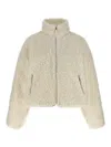 Entire Studios Teddy-effect Fabric Jacket With Ribbed Knit Details In White