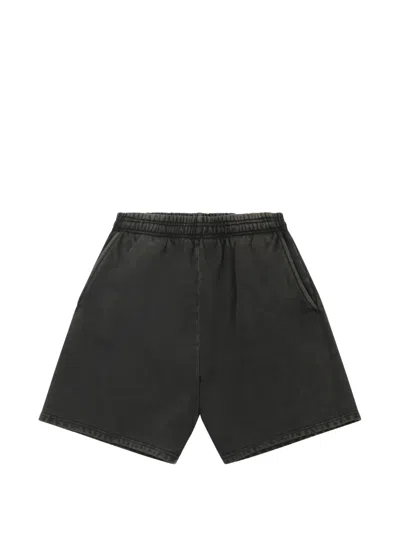 Entire Studios Elastic-waistband Cotton Track Shorts In Black
