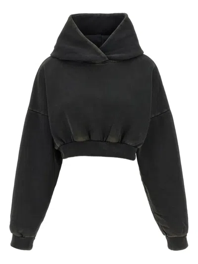 Entire Studios Whole Studios Cropped Heavy Hood Washed Black