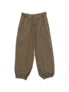 Entire Studios Elasticated Drawstring-hem Trousers In Green
