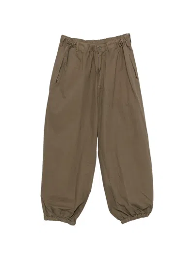 Entire Studios Elasticated Drawstring-hem Trousers In Green