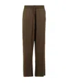 Entire Studios Elasticated Straight-leg Pants In Brown