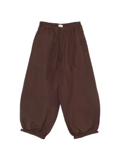 Entire Studios Elasticated-cuffs Trousers In Brown