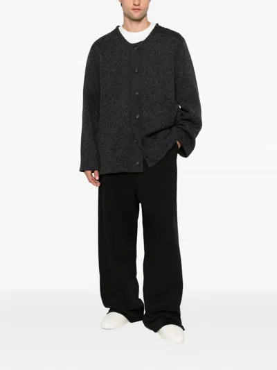 Entire Studios Elasticated-waistband Wide-leg Track Pants In Black
