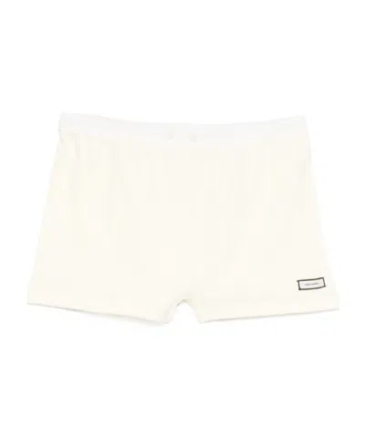 Entire Studios Elastic-waist Mini Shorts In White