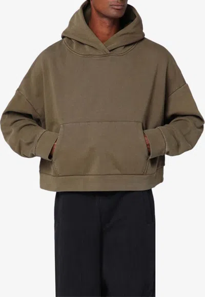 Entire Studios Embroidered Hooded Sweatshirt In Green