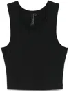 Entire Studios Womens Cropped Scoop-neck Stretch-cotton Tank Top Soot In Gray