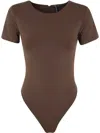Entire Studios Tee Bodysuit In Brown